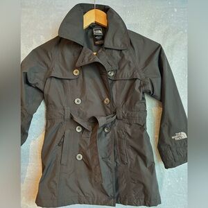 THE NORTH FACE girls size small (7/8) belted Hyvent trench coat